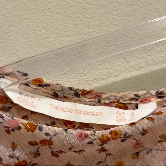 Zara - Floral Off-Shoulder Ruffle Top USA S - Picture 3 of 3